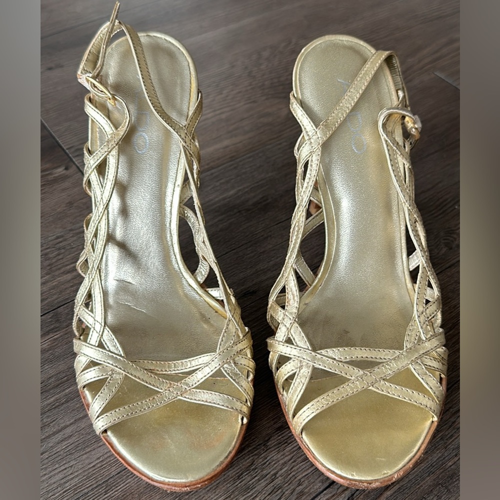 Strappy gold heels size 6.5